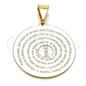 Dije Religioso 05.63.1167 Oro Laminado, Pulido, Tono Dorado