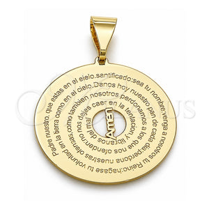 Dije Religioso 05.63.1167 Oro Laminado, Pulido, Tono Dorado