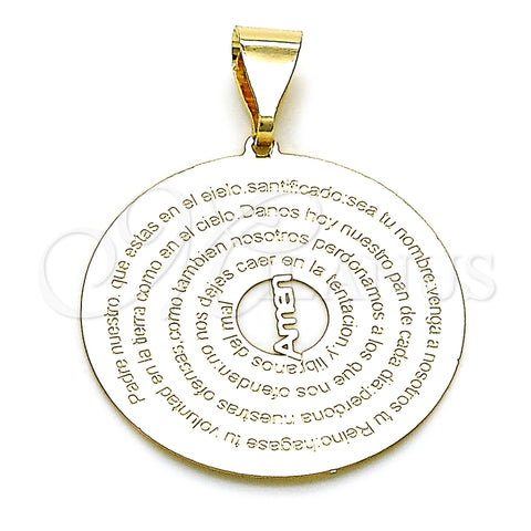 Dije Religioso 05.63.1167 Oro Laminado, Pulido, Tono Dorado