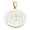 Dije Religioso 05.63.1167 Oro Laminado, Pulido, Tono Dorado