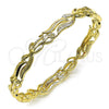 Aro Individual 5.231.005.1.05 Oro Laminado, Diseño de Flor y Oja, Pulido, Tono Dorado (08 MM Thickness, Size 5 (2.50 Diameter))