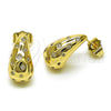 Arete Dormilona 02.283.0154 Oro Laminado, Diseño de Gota, con Blanca Zirconia Cubica, Pulido, Tono Dorado