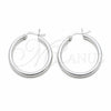 Argolla Pequeña 02.409.0007.25 Plata Rodinada, Pulido, Tono Plateado