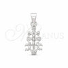 Dije Religioso 05.392.0093 Plata Rodinada, Diseño de Crucifijo y Jesus, Pulido, Tono Plateado