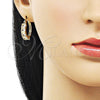 Argolla Pequeña 02.213.0772.22 Oro Laminado, con Zirconia Cubica Blanca, Pulido, Tono Dorado