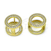 Argolla Huggie 02.213.0776.10 Oro Laminado, con Blanca Zirconia Cubica, Pulido, Tono Dorado