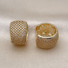 Argolla Huggie 02.283.0164.25 Oro Laminado, con Zirconia Cubica Blanca, Pulido, Tono Dorado