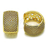 Argolla Huggie 02.283.0164.25 Oro Laminado, con Zirconia Cubica Blanca, Pulido, Tono Dorado