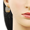 Argolla Huggie 02.283.0168.22 Oro Laminado, con Zirconia Cubica Blanca, Pulido, Tono Dorado