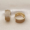Argolla Huggie 02.283.0168.22 Oro Laminado, con Zirconia Cubica Blanca, Pulido, Tono Dorado