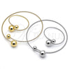 Collar y Pulsera 06.421.0004 Oro Laminado, Diseño de Bola, con Blanca Zirconia Cubica, Pulido, Tono Dorado
