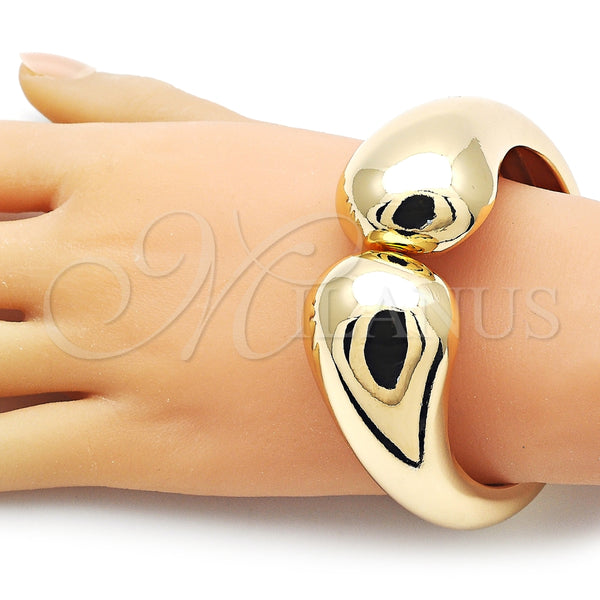 Aro Individual 07.422.0004.05 Oro Laminado, Diseño de Gota, Pulido, Tono Dorado (30 MM Thickness, Size 5 (2.50 Diameter))