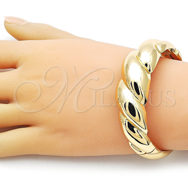 Aro Individual 07.307.0033.04 Oro Laminado, Diseño de Torcido, Pulido, Tono Dorado (20 MM Thickness, Size 4 (2.25 Diameter))