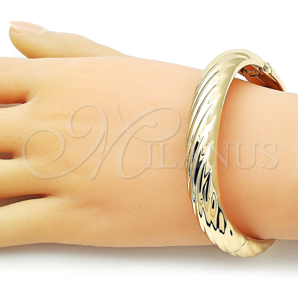 Aro Individual 07.307.0034..05 Oro Laminado, Diseño de Torcido, Pulido, Tono Dorado (12 MM Thickness, Size 5 (2.50 Diameter))