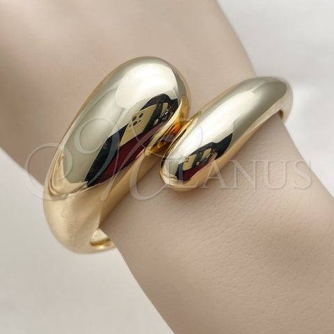 Aro Individual 07.307.0038.05 Oro Laminado, Diseño de Gota, Pulido, Tono Dorado (30 MM Thickness, Size 5 (2.50 Diameter))