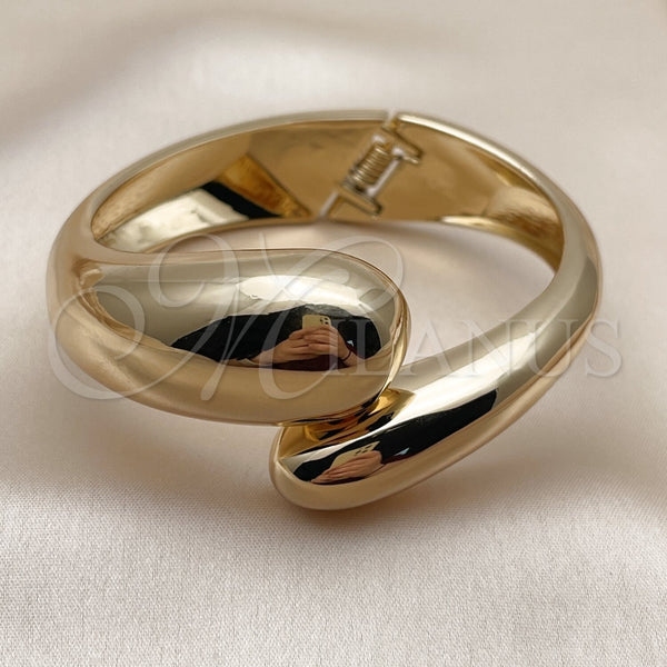 Aro Individual 07.307.0038.05 Oro Laminado, Diseño de Gota, Pulido, Tono Dorado (30 MM Thickness, Size 5 (2.50 Diameter))