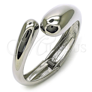 Aro Individual 07.307.0038.1.05 Rodio Laminado, Diseño de Gota, Pulido, Rodinado (Grosor 30 MM, Talla 5 (2,50 de Diámetro))