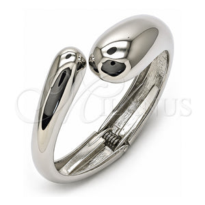 Aro Individual 07.307.0038.1.05 Oro Laminado Blanco, Diseño de Gota, Pulido, Rodinado (Grosor 30 MM, Talla 5 (2,50 de Diámetro))