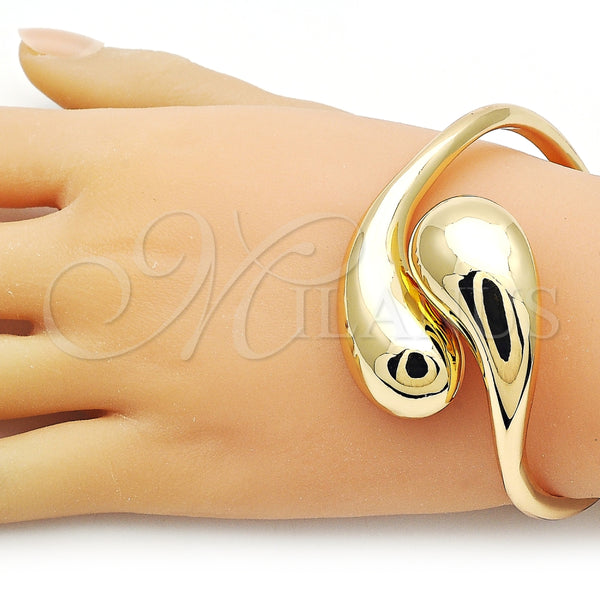 Aro Individual 07.307.0039.05 Oro Laminado, Diseño de Gota, Pulido, Tono Dorado (40 MM Thickness, Size 5 (2.50 Diameter))