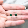 Arete Dormilona 02.392.0035 Plata Rodinada, con Zirconia Cubica Esmeralda, Pulido, Tono Plateado