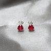 Arete Dormilona 02.392.0036 Plata Rodinada, con Zirconia Cubica Rubi, Pulido, Tono Plateado