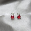 Arete Dormilona 02.392.0036 Plata Rodinada, con Zirconia Cubica Rubi, Pulido, Tono Plateado