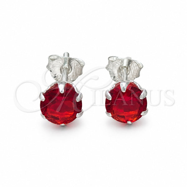 Arete Dormilona 02.392.0036 Plata Rodinada, con Zirconia Cubica Rubi, Pulido, Tono Plateado