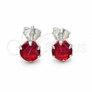 Arete Dormilona 02.392.0036 Plata Rodinada, con Zirconia Cubica Rubi, Pulido, Tono Plateado