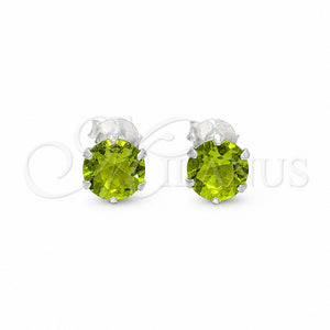 Arete Dormilona 02.392.0037 Plata Rodinada, con Zirconia Cubica Peridoto, Pulido, Tono Plateado