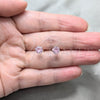Arete Dormilona 02.392.0039 Plata Rodinada, con Zirconia Cubica Rosado, Pulido, Tono Plateado