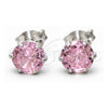 Arete Dormilona 02.392.0039 Plata Rodinada, con Zirconia Cubica Rosado, Pulido, Tono Plateado
