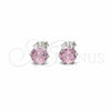 Arete Dormilona 02.392.0039 Plata Rodinada, con Zirconia Cubica Rosado, Pulido, Tono Plateado