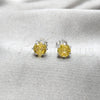 Arete Dormilona 02.392.0040 Plata Rodinada, con Zirconia Cubica Amarillo, Pulido, Tono Plateado