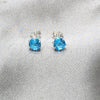 Arete Dormilona 02.392.0041 Plata Rodinada, con Zirconia Cubica Topacio Azul, Pulido, Tono Plateado
