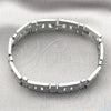 Pulsera Solida 03.114.0229.4.09 Acero Inoxidable, Diseño de Cruz, Pulido, Tono Plateado (12 MM Thickness, 9 Inches Length)