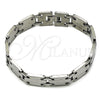 Pulsera Solida 03.114.0382.5.08 Acero Inoxidable, Pulido, Tono Plateado (13 MM Thickness, 8 Inches Length)