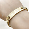 Pulsera Solida 03.114.0225.3.08 Acero Inoxidable, Pulido, Tono Dorado (12 MM Thickness, 8 Inches Length)