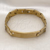 Pulsera Solida 03.114.0225.3.08 Acero Inoxidable, Pulido, Tono Dorado (12 MM Thickness, 8 Inches Length)