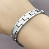 Pulsera Solida 03.114.0225.5.08 Acero Inoxidable, Pulido, Tono Plateado (12 MM Thickness, 8 Inches Length)