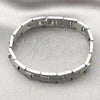 Pulsera Solida 03.114.0225.5.08 Acero Inoxidable, Pulido, Tono Plateado (12 MM Thickness, 8 Inches Length)