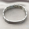 Pulsera Solida 03.114.0218.3.09 Acero Inoxidable, Pulido, Tono Plateado (14 MM Thickness, 9 Inches Length)