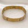 Pulsera Solida 03.114.0218.4.09 Acero Inoxidable, Pulido, Tono Dorado (14 MM Thickness, 9 Inches Length)