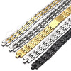 Pulsera Solida 03.114.0218.4.09 Acero Inoxidable, Pulido, Tono Dorado (14 MM Thickness, 9 Inches Length)
