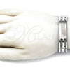 Pulsera Solida 03.114.0218.5.09 Acero Inoxidable, Diseño de Llave Griega, Pulido, Dos Tonos (14 MM Thickness, 9 Inches Length)