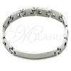 Pulsera Solida 03.114.0365.1.09 Acero Inoxidable, Pulido, Tono Plateado (12 MM Thickness, 9 Inches Length)