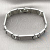 Pulsera Solida 03.114.0345.1.08 Acero Inoxidable, Pulido, Tono Plateado (12 MM Thickness, 8 Inches Length)