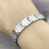 Pulsera Solida 03.114.0284.3.08 Acero Inoxidable, Cepillado, Tono Plateado (14 MM Thickness, 8 Inches Length)