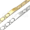 Pulsera Solida 03.114.0247.2.08 Acero Inoxidable, Pulido, Tono Plateado (12 MM Thickness, 9 Inches Length)