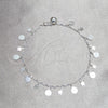Tobillera de Dije 03.409.0042.10 Plata Rodinada, Diseño de Estrella y Bola, Pulido, Tono Plateado (Grosor 02 MM, 10 Pulgadas de Largo)