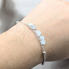 Pulsera de Dije 03.409.0083.08 Plata Rodinada, Pulido, Tono Plateado (Grosor 01 MM, 8 Pulgadas de Largo)